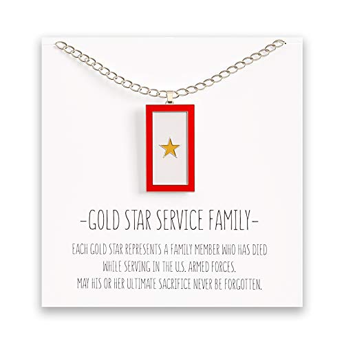 Happy Kisses Blue Star Service Flag Necklace – Blue Star Mom Pendant– One, Two & Three Stars – Message Card2