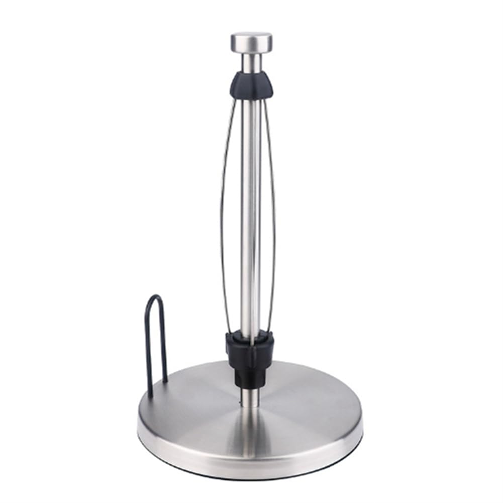 Melairo Silver Paper Towel Holder Countertop With Damping Suitable For Kitchen Bathroom Vertical Paper Towel Holder With Base (Silver)