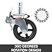 BestEquip 4 Pack Scaffolding Caster Wheels 8 x 2 Inch with Dual Locking Rubber Swivel Caster 360 Degrees Heavy Duty Casters 1100LBS Capacity per Wheel