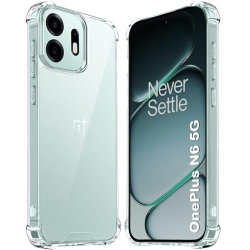 Image of TheGiftKart Crystal Clear Back Cover Case for OnePlus N6 5G | 360 Degree Protection | Shock Proof Design | Transparent Back Cover Case for OnePlus N6 5G (PC & TPU, Transparent Bumper)