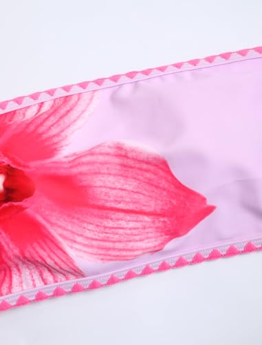 Image of ZAFUL Women Strapless Textured Bandeau Bikini 2 Piece Swimwear Cheeky Solid Lace up Bathing Suits