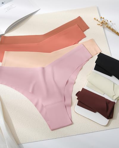Image of LEVAO Seamless Underwear for Women No Show Cheeky Bikini Panties Stretch V Cut Panty S-XL (Regular & Plus Size)