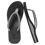 Tmaza Womens Flip Flops Comfortable Arch Support Summer Beach Thong Sandals Slip On Indoor Outdoor Black 7.5