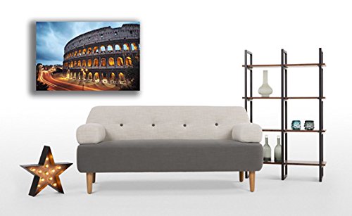 Quadro Su Tela ARTTOR Colosseo Roma - 5 Pezzi 125x70 Cm - Stampe Da Parete Architettura - Moderno Per Soggiorno - 2