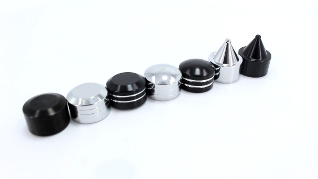 Image of Motorcycle Bolt Covers Head Bolts Engine Toppers Caps Kit for Harley 2017-2025 Touring Road King Street Glide Electra Road Glides 2018-2025 Softail Fatbob Breakout (Black, Aluminum)
