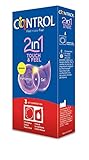 Für optimale Feuchtigkeit Control 2in1 Touch & Feel, gerippt-genoppte Kondome plus Gleitgel-Sachets, 1 x 3 Stück
