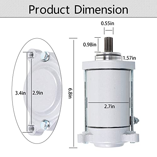 waltyotur Starter with Relay Solenoid Replacement para Suzuki VL1500 VL1500B Intruder 1500 1998-2004 miniatura 5