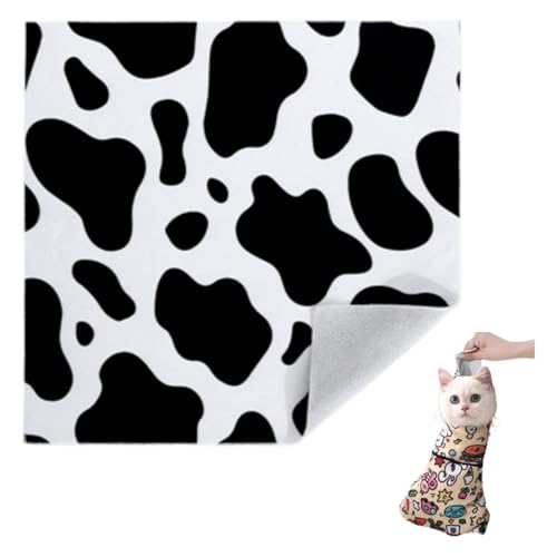 PetPhindU Cat Wrap for Grooming, Cat Grooming Wrap Cat Restraint for Nail Clipping, Self-Adherent Soft Cat Blanket Anti-Scratch Anti-Escape Grooming Bag Cat Swaddle Wrap (Color 5,17.72 * 17.72inch)