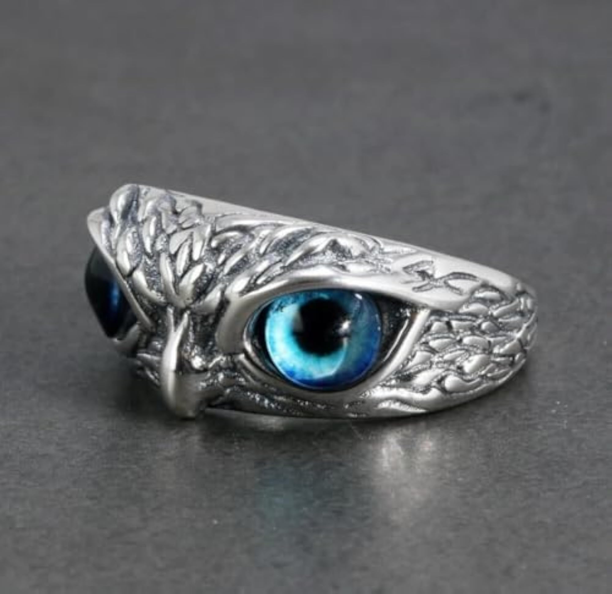 Trendy Silver Owl Bird Open Adjustable Ring