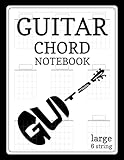 Guitar Chord Notebook: Blank Diagrams for 6 String Chords. 9 Large Boxes per Page.