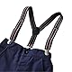 FAIRYRAIN 2-Teiliges Kleinkind Jungen Babyanzug Gentleman Kinder Langarm Hemd + Hose mit Träger Anzug Kleidung Set, Blau, EU:86/92