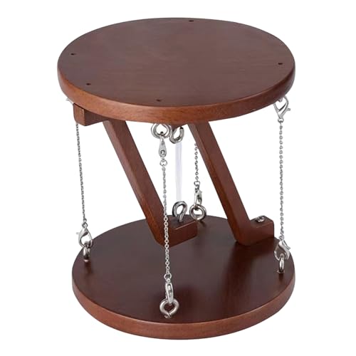 Licsaliwe Wooden Tensegrity Sculpture Table Novel Decorative Tensegrity Model for Home Display/4.7x5.1 Inch Nut-Brown