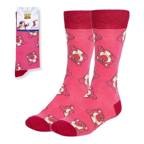 CERDÁ LIFE'S LITTLE MOMENTS | Toy Story Lotso Comfortable and Soft Socks with Fun Designs for Toy Story Fans - Breathable Lotso Socks with Unique Style and Official License, multicoloured, One size,