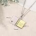 Imagen de MMXX Collar para Mi Hija Colgante de Acero Inoxidable que se Abre con 6 Páginas de Texto Personalizado Regalos de Mamá para Tu Hija Collar de Libro para Nieta Esposa -A2