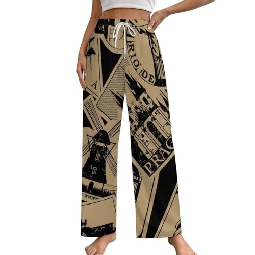 Bas de pyjama femme Monde Rural pantalon de nuit avec poches souple S