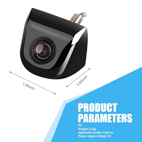 Image of Car Backup Camera, HD Night Vision Alloy Shell Waterproof Camera, 170 Degree Wide-Angle Rearview Camera, Universal for Cars Trucks (Black)