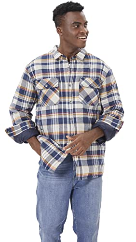 Kefitevd Quilted Flannel Shirts For Men Thicken Hoodies Warm Winter Coats Classic Flannel Shirts Warm Fleece Jackets Lightweight Cotton Work Jackets Windproof Outerwear Green #TOP1