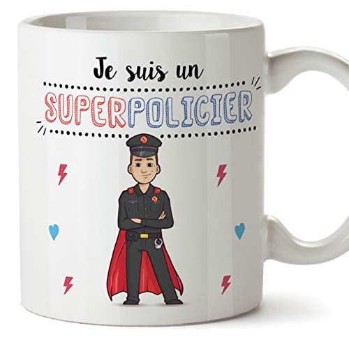 MUGFFINS (Taza en francés) Policeman Tazas originales de café y desayuno para obreros profesionales. Soy un Super…