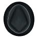 Belfry Crushable Porkpie Fedora Hat Men's Vintage Style 100% Pure Wool in Black Brown Grey Navy Pecan and Striped Band (US, Alpha, Large, Black)