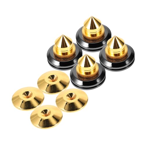 Housoutil 4pcs Speaker Isolation Spikes for Enhanced Sound Clarity Alloy Isolation Feet for Audio Equipment Easy Installation Speaker Stand Accessories