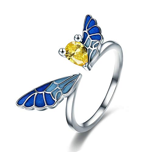 Preisvergleich Produktbild Bijoux Blu Damen-Ring Schmetterling Sterling-Silber 925 verstellbar