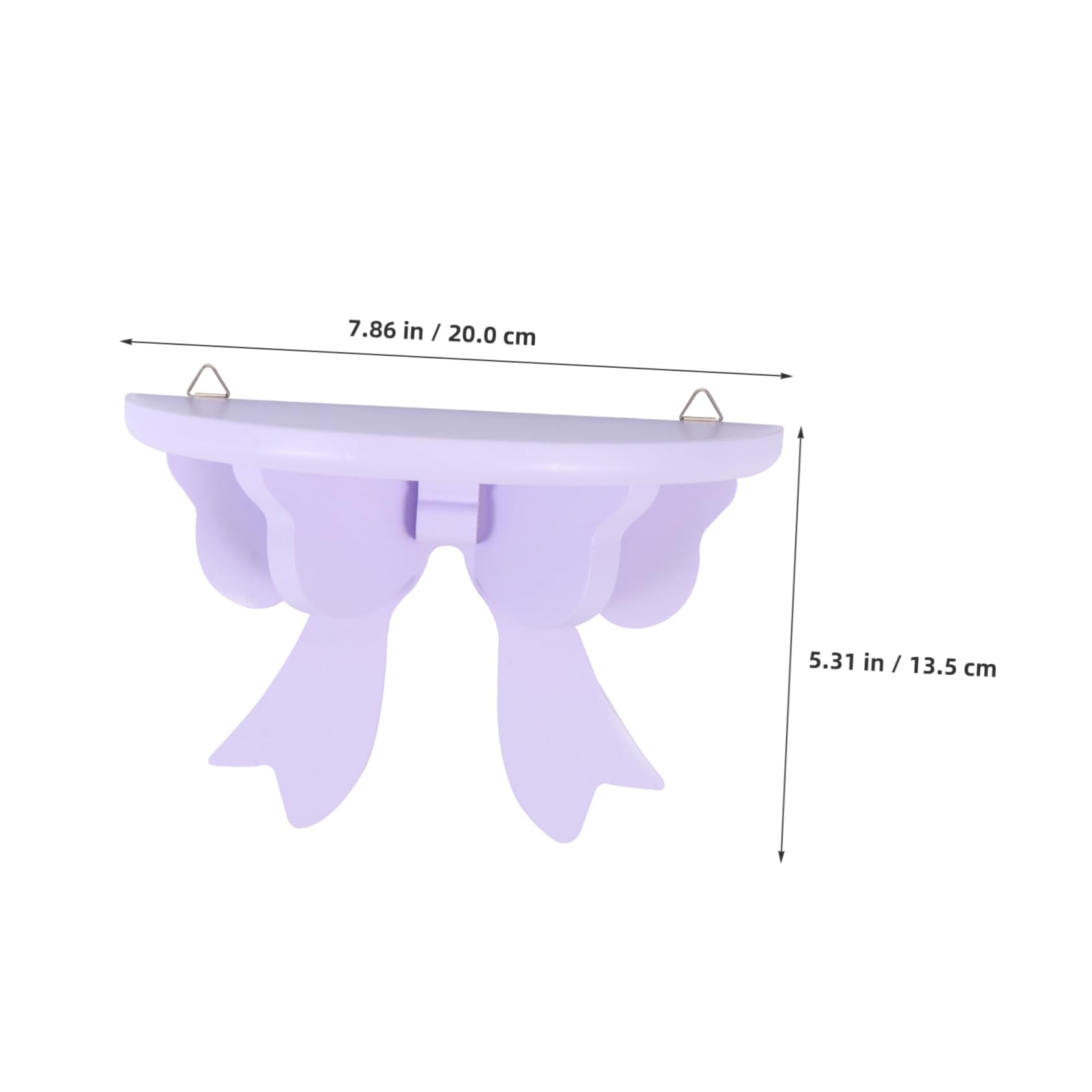 Homoyoyo 1pc Bowknot Wall Shelf Indoor Wooden Storage Rack for Room Organization and Decor Easy to Install