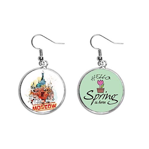 Pendientes de primavera San Basilio Moscu joyas colgante decorativo