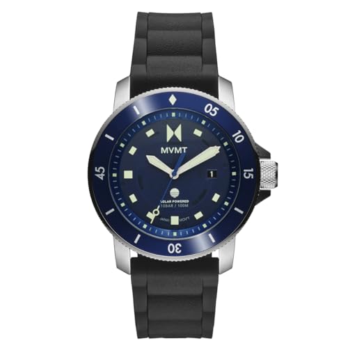 MVMT Men's Cali Diver - Solar Rechargeable - Sport's Watch - Water-Resistant 10 ATM/100 Meters - 40mm