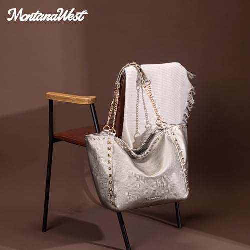 Image of Montana West Large Tote Bag for Women Oversized Shoulder Purses with Chain Handbags