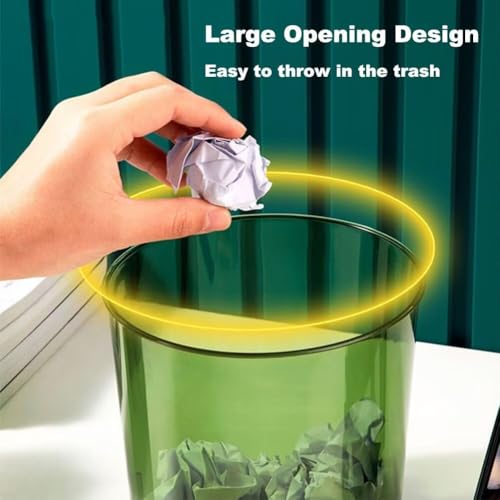 Image of Bathroom Trash Can Small Trash Can Plastic Wastebasket for Bedroom Office Kitchen Dorm Room Dark Green M