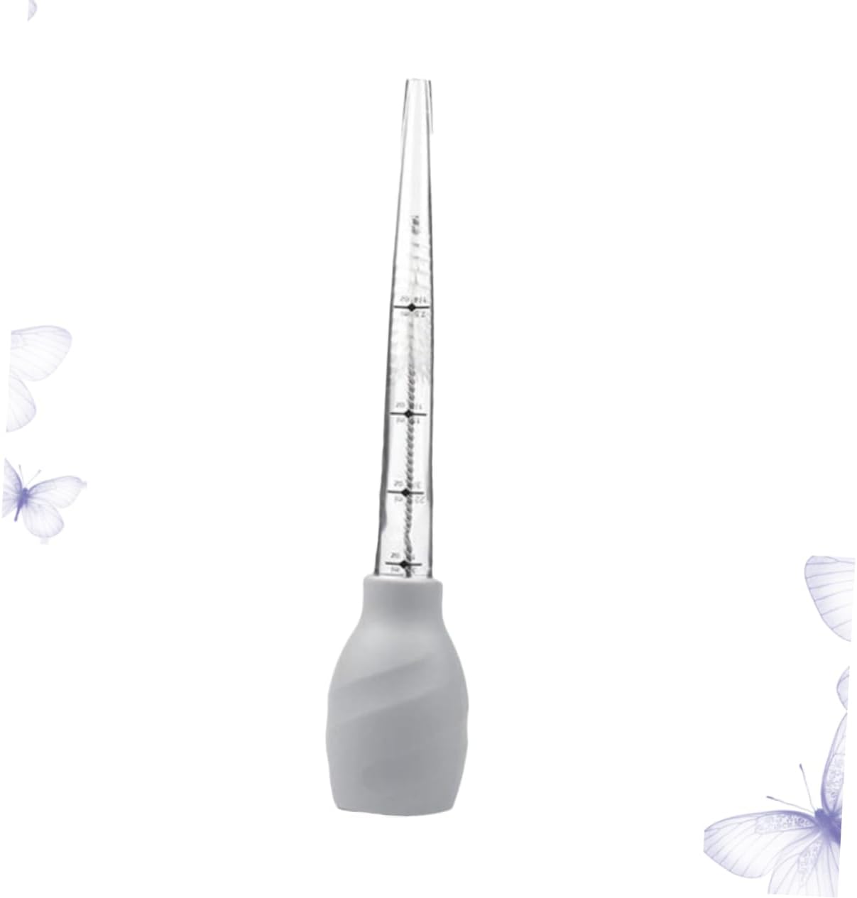 Unomor 1set Silicone Turkey Baster Oil Drip Tube Brush Seasoning Pump for Home Restaurant Random Color