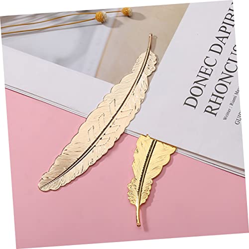 Marque-pages métalliques vintage de forme plumage pour étudiants et lecteurs