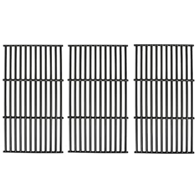 Uniflasy Cast Iron Crill Grate fit Chargriller 1733 Smokin' Champ Charcoal Grill Horizontal Smoker Grates,Cooking Grate Replacement Parts for Chargriller Set of 3