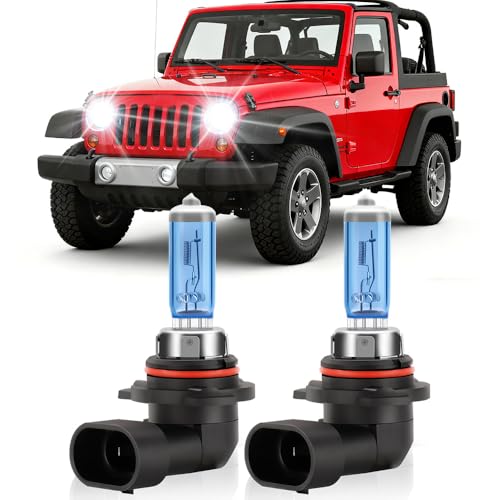Image of Headlights Compatible For 1999-2010 Jeep Grand Cherokee Halogen Headlight Bulbs, 9006 /HB4 Low Beam Lights Bulbs, Plug And Play, Pack of 2