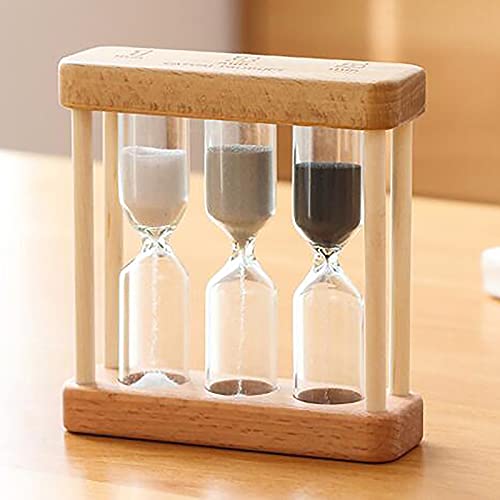 KRXSOBNV, Sablier en Bois 1+3+5 Minutes, Mini Horloge, décoration créative, Petits Ornements, Cadeau,l'horloge de Sable