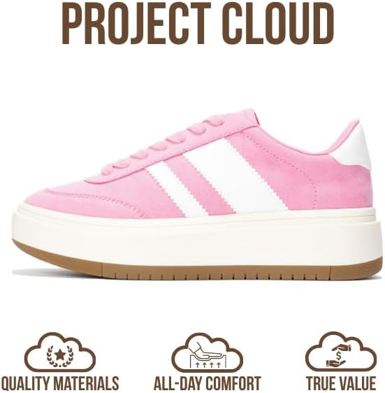 Project Cloud Platform Sneakers for Women - Lightweight Memory Foam Insole Womens Sneakers - Non-Slip Fashion Sneakers for Women Footwear - Women's Fashion Platform Shoes (Nita) - Image 3