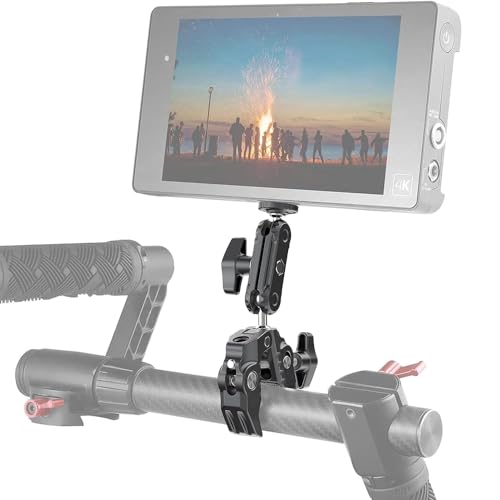 Image of Action Pro Clamp Camera Mount with 360 Ball Head & Magic Arm, Double Ball Head Adapter, 1 /4 inch-20 & 3 /8 inch-16 Thread, Compatible with GoPro Action Cameras & DSLR Accessories