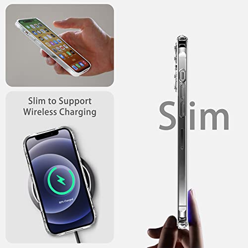 JJGoo Compatible with iPhone 12 Case Clear, Non-Yellowing Shockproof Phone Case for Apple iPhone 12, Slim Anti-Scratch Hard PC Back Protective Cover Bumper 2020