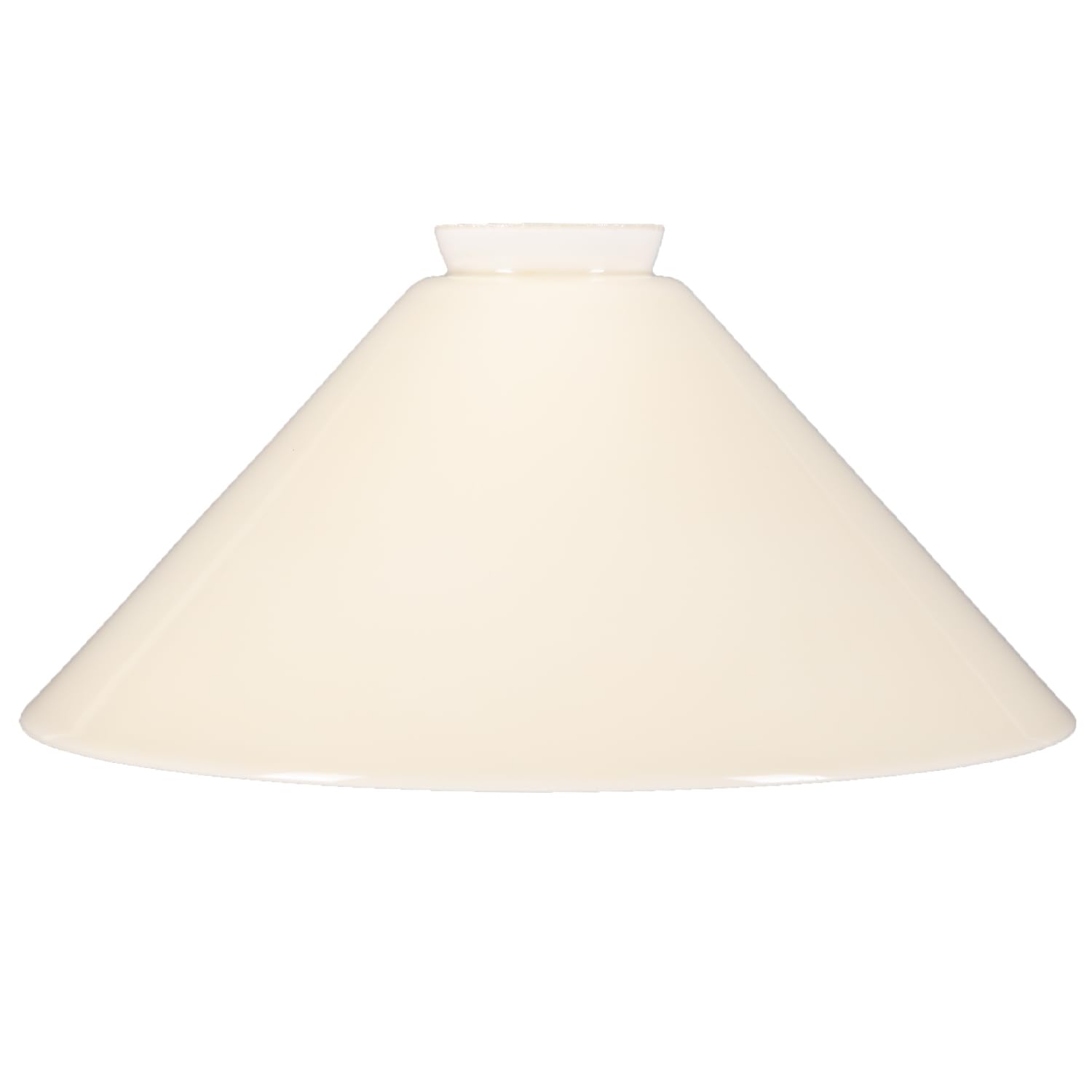 Schusterschirm Schusterglas Lampenglas Ø 257mm Beige glänzend Opalglas E27 Kragenrand 12mm