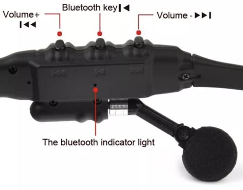 KevBinth Smart Sport Sunglasses with UV Protection and Wireless Bluetooth for Handsfree Headphone (Black)