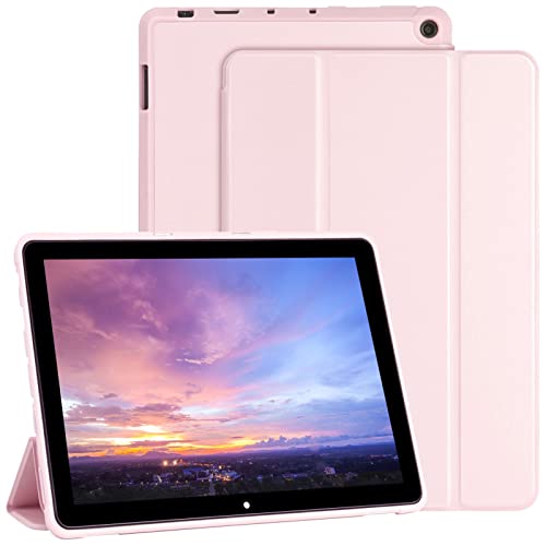 Fire HD 10 and Fire HD 10 Plus�^�u���b�g�p�P�[�X (2021�N��11����ɂ̂ݑΉ�) - PU���U�[�O�܂�X�^���h�J�o�[ ���y�� �X�����V�F���X�^���h�J�o�[ �����E�F�C�N/�X���[�v�B