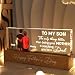 QDArtStore Personalized to My Son from Mom The Only Thing Better Than Being Your Mother is Watching You be a Dad LED Night Light, Heartfelt Gift for Son from Mom on Father's Day