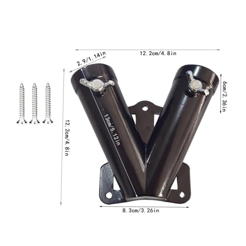 Support porte-drapeau double trou pour balcon de maison et décor d'événement