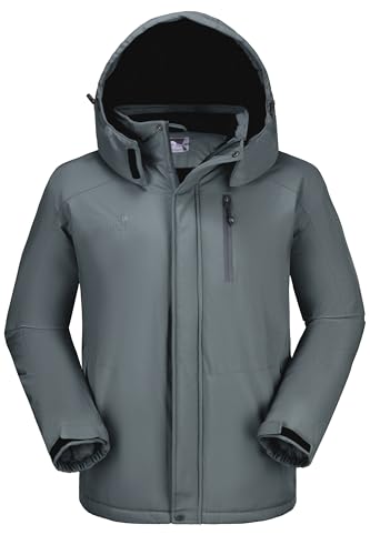 CAMELSPORTS Herren-Winterjacke, wasserdicht, warm, Skijacke, Kuns...