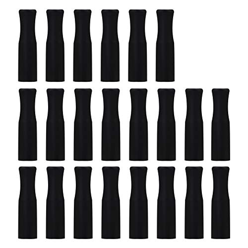22Pcs Reusable Straws Tips, Silicone Straw Tips, Black Food Grade Straws Tips Covers Only Fit for 1/ - //coolthings.us