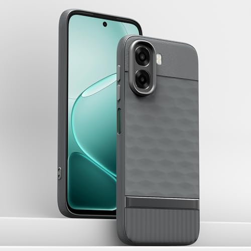 Image of Pikkme Back Cover for Oppo A6X 5G Camera Protection 3D Hexa Cube Design Silicone Protective Bumper Case (Grey)