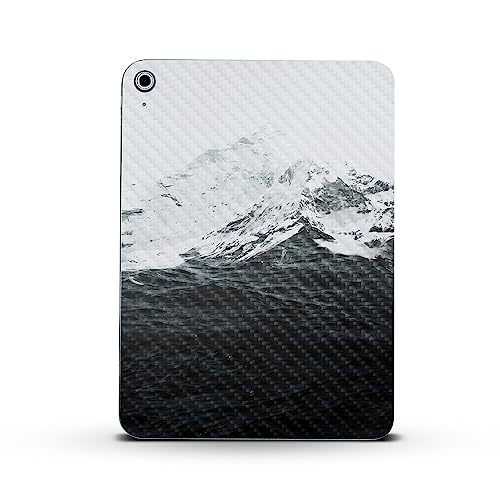 Image of MightySkins Carbon Fiber Skin Compatible with Apple iPad 10.9 inch 10th Gen (2022) Full Wrap Kit - Mountain Waves | Protective Durable Textured Carbon Fiber Finish | Easy to Apply | Made in The USA