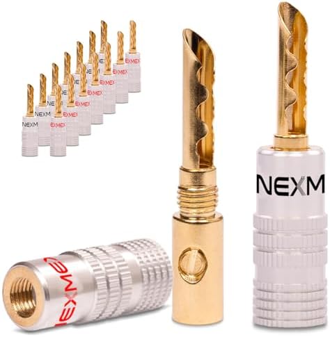 BIZOI Bananenstecker 4mm 32A 10 Stück - Lautsprecherstecker Für Stereoanlagen