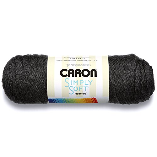 Image of Caron Simply Soft Heathers Yarn, 5 oz, Charcoal Heather, 1 Ball