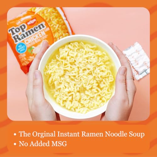 Nissin Top Ramen Noodle Soup, Chicken, 3 Ounce (Pack of 24)